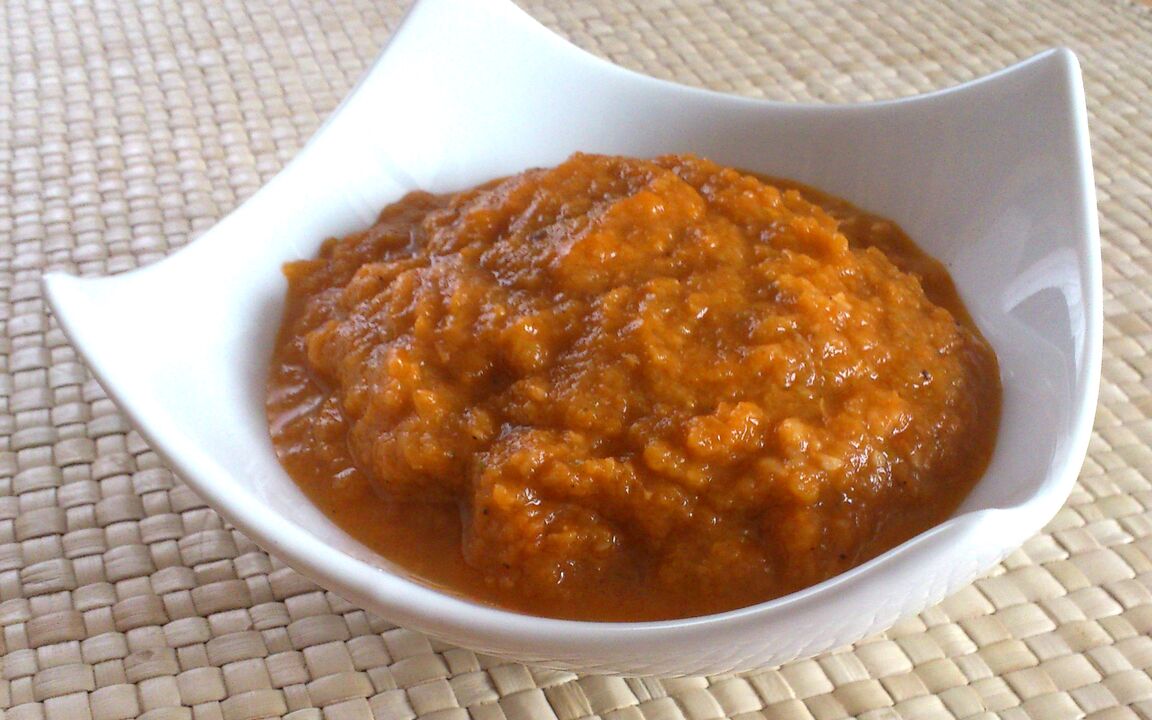 Squash Kaviar op enger Diät Favorit